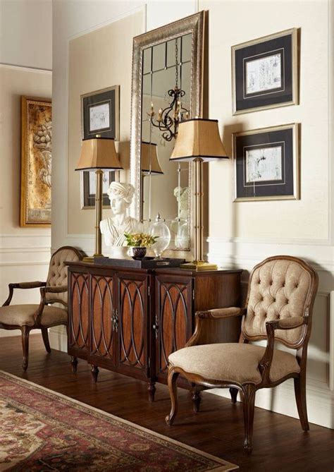 Keeping small entryway spaces organized. Warm and classic style | Home decor, Home decor furniture ...
