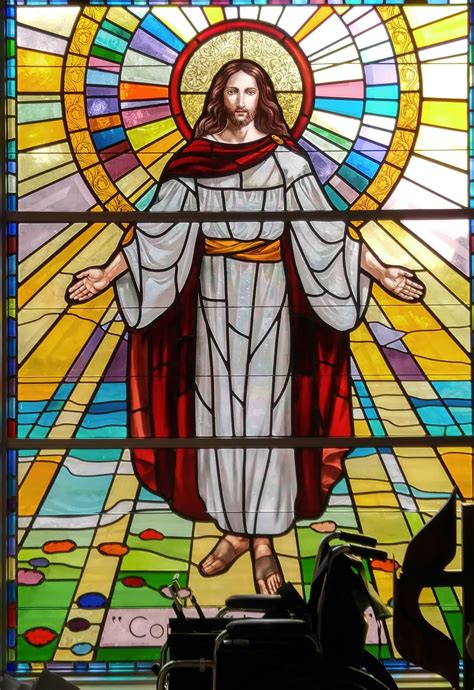 Hd Wallpaper Stained Glass Of Jesus Christ And Mary Magdalene Church