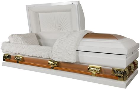 Majestic White And Gold With White Velvet Interior Oversize Casket 28