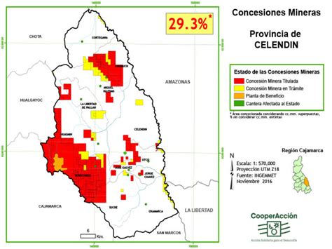 Mapa De Concesiones Mineras Del PerÚ Mayo De 2016 Cooperacción