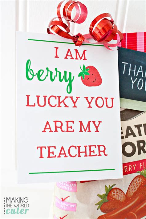 I Am Berry Lucky You Are My Teacher Teacher Appreciation Free
