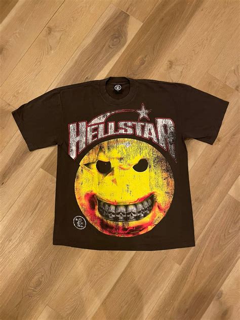 Streetwear Hellstar Evil Smile Tee Black Grailed