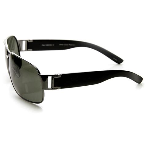 Mens Premium Polarized Lens Square Aviator Sunglasses Zerouv