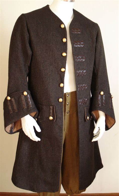 colonial pirate coat theater character costumes pirate fashion frock coat pirate garb