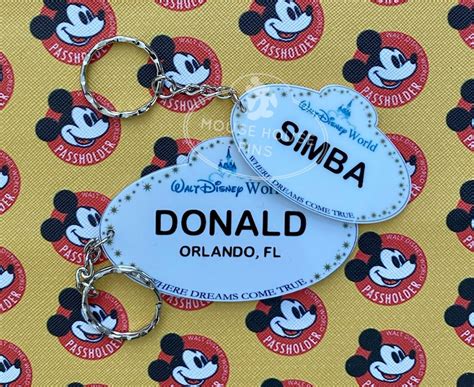 Personalised Mini Walt Disney World Cast Member Style Pin Etsy