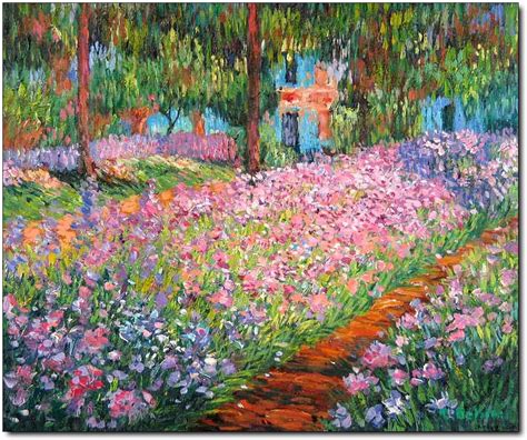 Customized floral botanical green purple rectangle 'sea roses' by claude monet painting print on canvas. A Blog of One's Own: June Bloom: The Language & Love of ...