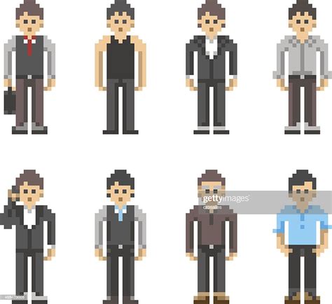 Pixel Art People Business Man High Res Vector Graphic Getty Images
