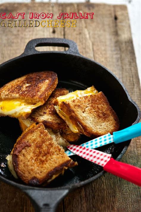 I put a stuck of butter in it and let it melt in the oven. Cast Iron Skillet Grilled Cheese Sandwiches | The BEST Grilled Cheese! MarlaMeridith.com | Iron ...