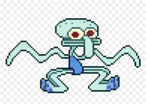 Squidward Pixel Tumblr Pixelart Overlay Png Squidward Dab Squidward