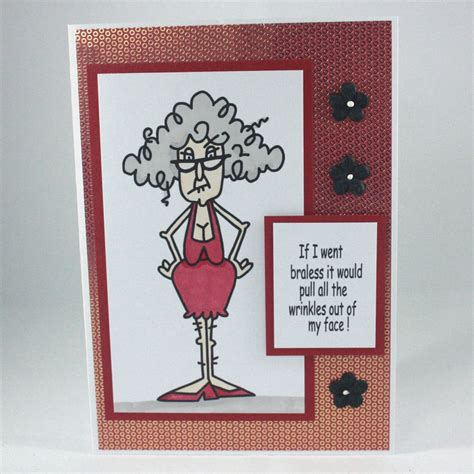 humorous older woman birthday card folksy