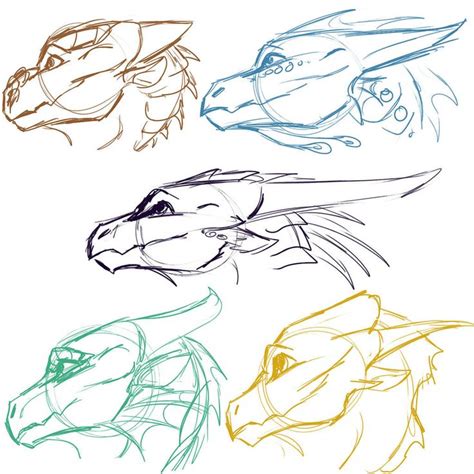 Wof Dragonet Sketches 2 By Mollish On Deviantart Dragon Sketch