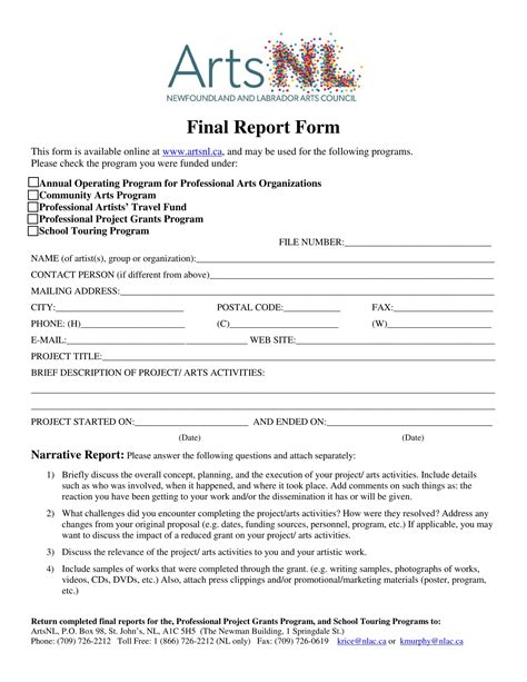 Free 9 Final Report Forms In Pdf Ms Word Excel