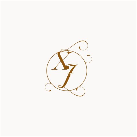 XJ Wedding Monogram Initial In Perfect Details 34903085 Vector Art At