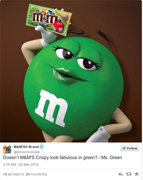 The Green Mandm Has Turned Sexy And People Are Not Ok With It