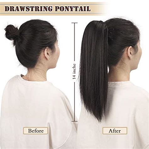 Barsdar Clip In Ponytail Hair Extensions Short Straight Ponytail
