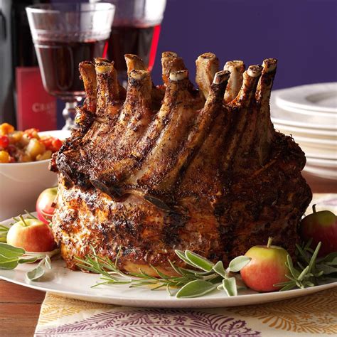 Christmas roast, prime ribs and more. Holiday Crown Pork Roast Recipe | Taste of Home
