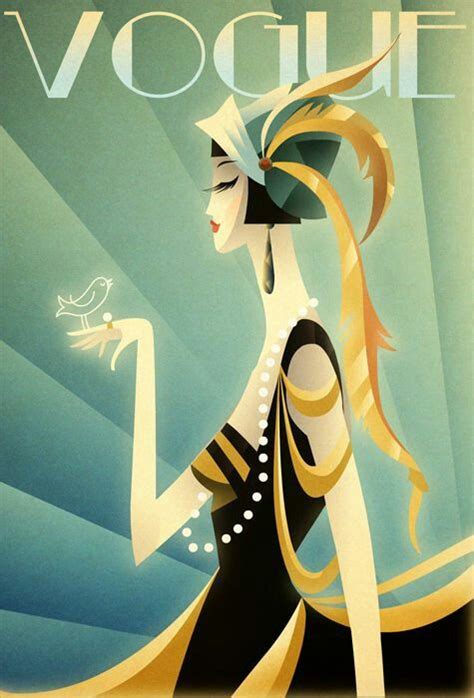 1920s Fashion Art Deco Illustration Art Nouveau Kunst Poster Poster
