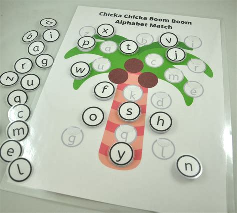 Chicka Chicka Boom Boom Alphabet Match Worksheet Alphabet Etsy Ireland