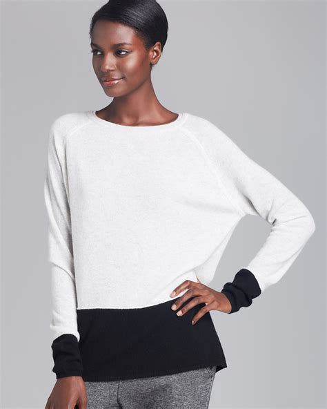 Vince Sweater Color Block Luxe Cashmere Bloomingdales