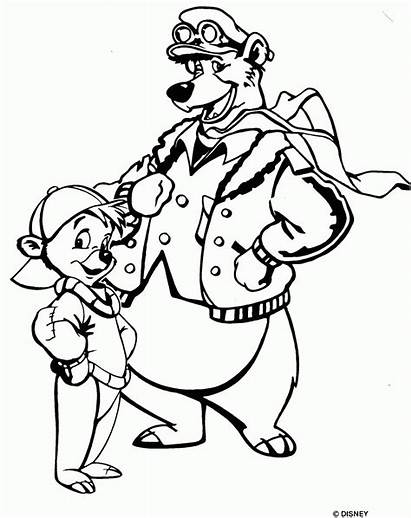 Coloring Pages Talespin Spin Baloo Duck Darkwing