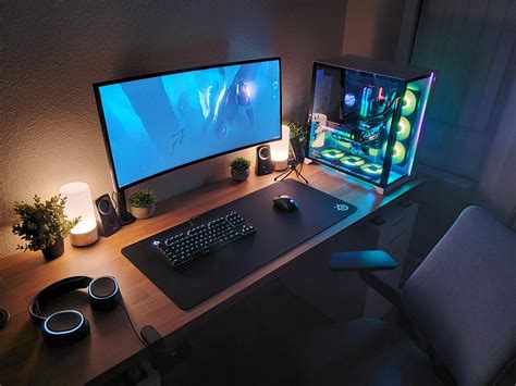 My Bedroom Setup In 2021 Bedroom Setup Computer Setup Gaming Desk Setup