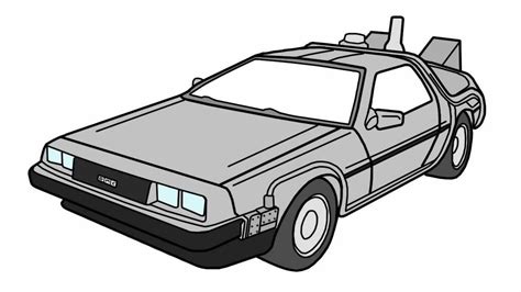 How To Draw The Back To The Future Delorean Hd Youtube