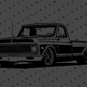 Chevy C Silhouette Digital File C Silhouette Chevy Truck Png And