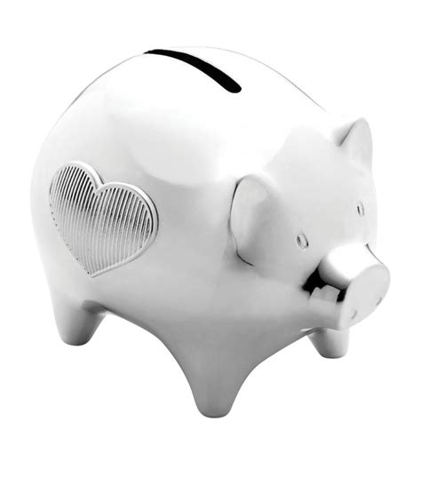 Wedgwood Silver Silver Plated Baby Piggy Bank Harrods Uk