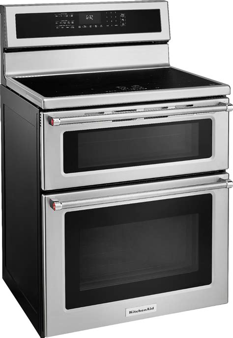 KitchenAid - 6.7 Cu. Ft. Self-Cleaning Freestanding Double Oven