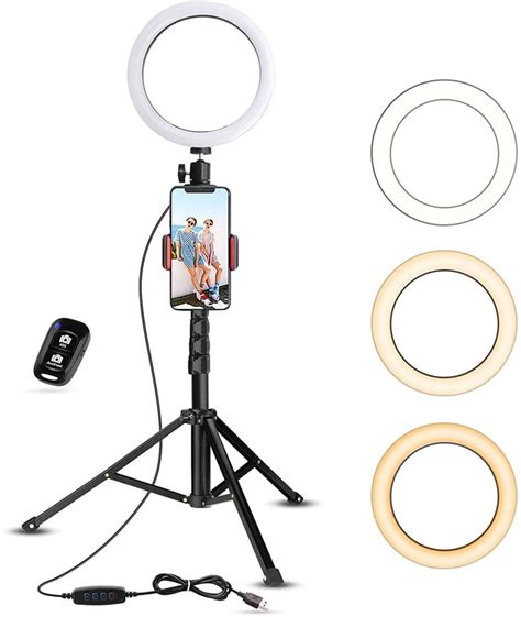 Ubeesize Selfie Ring Light With Tripod Stand And Cell Phone Holder Best