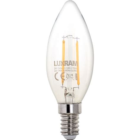 Lâmpada Led E14 Vela Classic 2W 2700k Transparente Linhaled