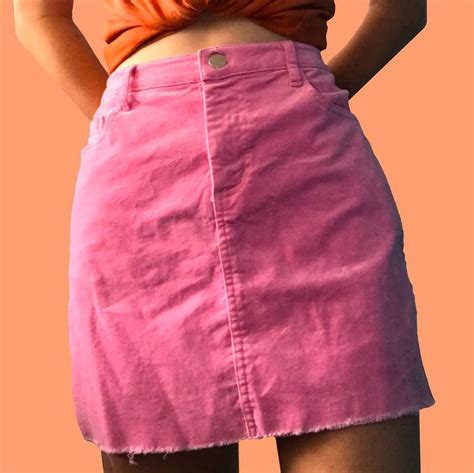 Savs Vintage On Instagram “new Forever 21 Hot Pink Corduroy Skirt