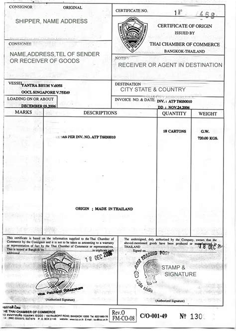 Certificate Of Australian Origin Template Free