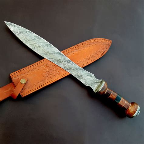 Damascus Steel Mini Gladius Sword Knife Vk6060 Vky