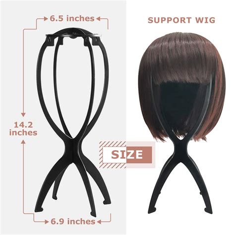 Folding Plastic Wig Stand Stable Durable Hair Support Display Wigs Hat