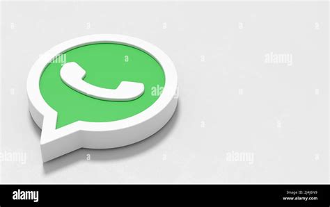 Whatsapp Logo On Light Grey Background With Copy Space Stock Photo Alamy