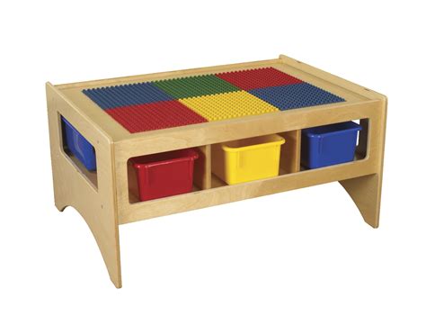 Childcraft Toddler Multi Purpose Play Table With 6 Assorted Color Trays