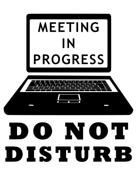 Free Printable Do Not Disturb Meeting In Progress Sign 100 Simple Books