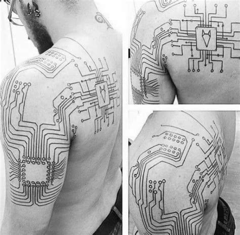 50 Computer Tattoo Designs For Men Technology Ink Ideas