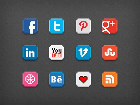 8 Bit Social Icon Pack Free Icon Download Freeimages