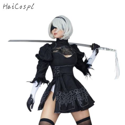 Nier Automata Yorha 2b Cosplay Suit Anime Women Outfit Disguise Costume