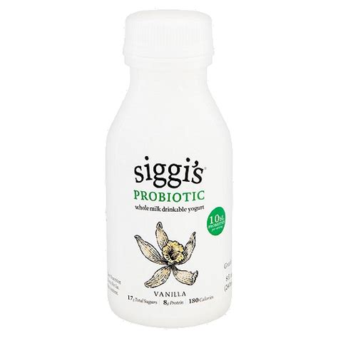 Siggis Probiotic Vanilla Whole Milk Drinkable Yogurt 8 Fl Oz