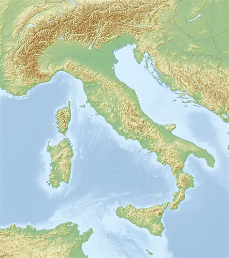 Physical Map Of Europe Italian Peninsula