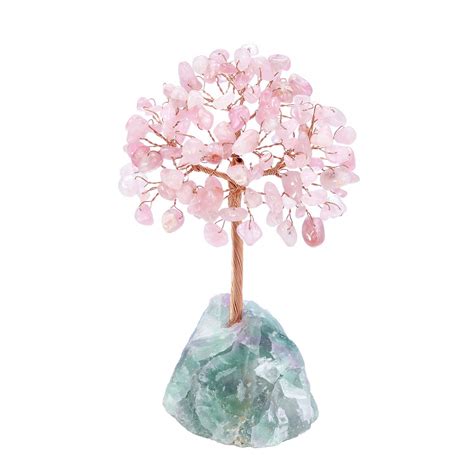 Buy Jsdde Rose Quartz Crystal Tree Healing Crystals Gemstones Feng Shui
