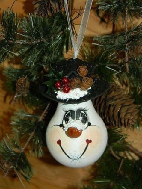 55 Diy Snowman Ornament For Christmas Godiygocom Painted Christmas