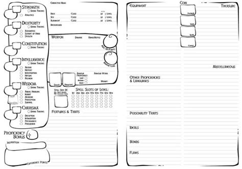 Pin By Christopher Meyer On D D 5e Homebrew Character Sheet Dnd