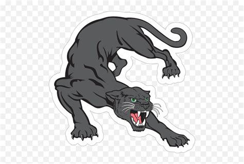 Black Panther Mascot Sticker Panther Mascot Pngblack Panther Head