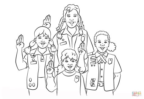 Girl Scouts Pledge Coloring Page Free Printable Coloring Pages Coloring Library