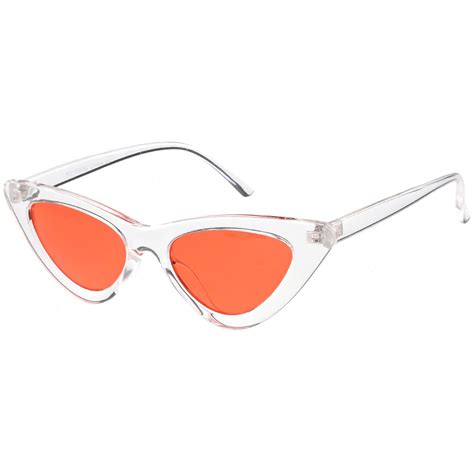 womens exaggerated translucent cat eye sunglasses color tinted lens 48 sunglass la