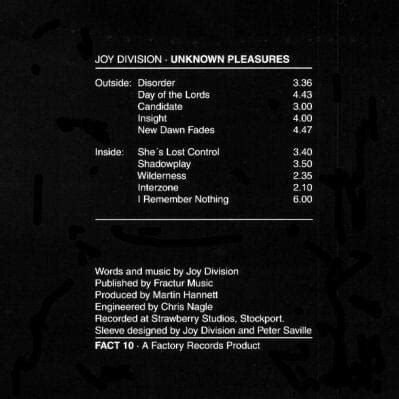 アルバム⇄ Joy Division Unknown Pleasures 40周年記念盤 したので